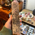 Pink Moss Agate Tower #86