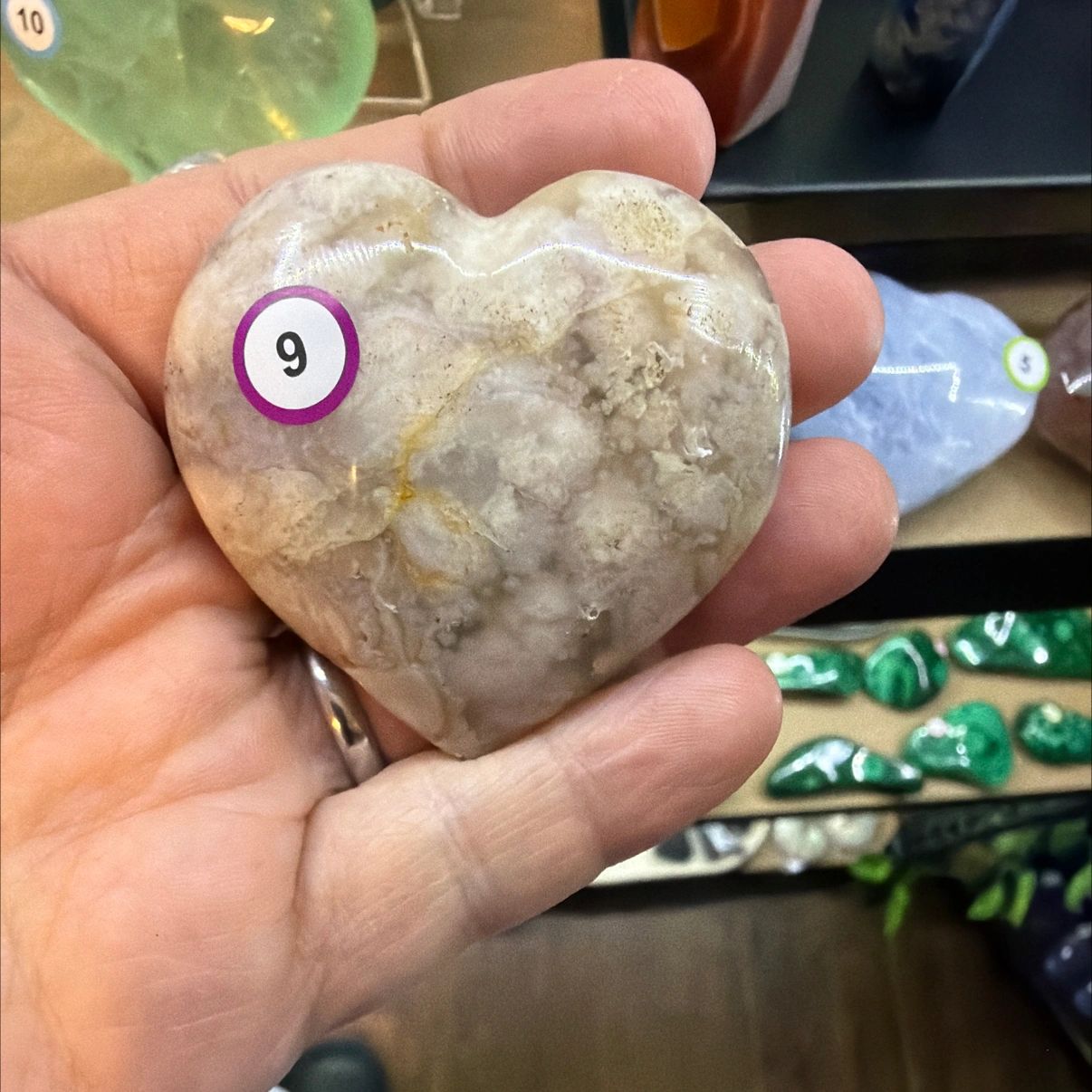 Flower Agate Heart
