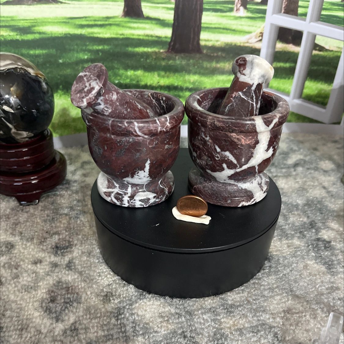 Red Jasper Mortar and Pestle